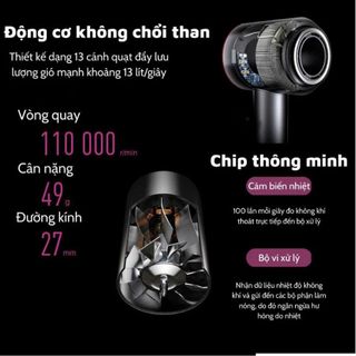 MÁY SẤY TÓC ION ÂM 2 CHIỀU NÓNG LẠNH 5 ĐẦU HAIRDRYER
