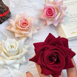 KẸP TÓC HOA HỒNG TO