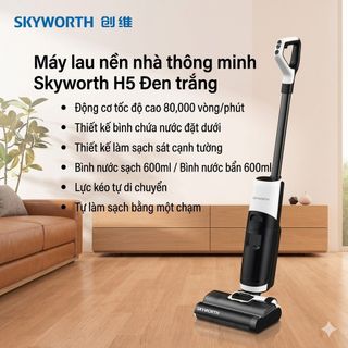 Máy hút bụi & lau nhà cầm tay thông minh Skyworth H5