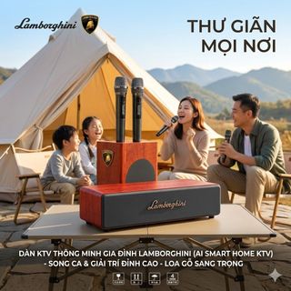 Loa Karaoke AI Lamborghini TOPI M9 60W, 2 Micro Không Dây, Android, Bluetooth, Loa Karaoke Mini Di Động