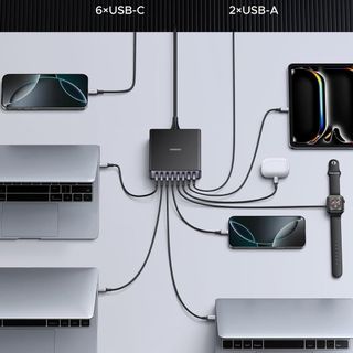 Trạm Sạc UGREEN X766 200W GaN – 8 Cổng Sạc Nhanh PD 100W Cho Mọi Thiết Bị