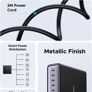 Trạm Sạc UGREEN X766 200W GaN – 8 Cổng Sạc Nhanh PD 100W Cho Mọi Thiết Bị