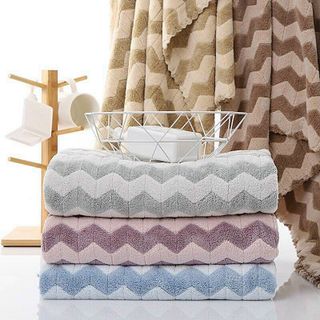 Khăn Tắm Lông Cừu Sóng To, Siêu Mềm Mại KT 70x140cm