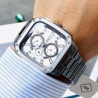 ĐỒNG HỒ NAM CAO CẤP POSXIL THÉP MẶT VUÔNG SÁU KIM FULLBOX