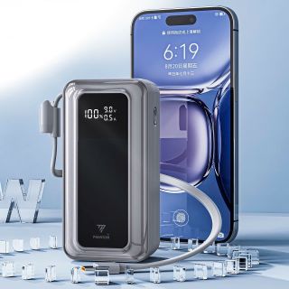 Sạc dự phòng 100W PHANTOM P68 Pro 20000mAh - Lõi Li-ion 21700, Cáp và cổng TypeC PD 100W & USB QC 3.0 22.5W