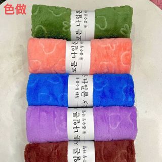 Khăn Tắm Lông Cừu, Mẫu Kẻ Siêu Mềm, KT 50x100cm