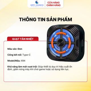 Quạt Tản Nhiệt Bán Dẫn Kiểu Kẹp Cơ X94 Làm Mát Điện Thoại & Android Box Hiệu Quả Mẫu Mới 2024 | HAPPY JOURNEYS