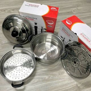NỒI HẤP INOX 3 TẦNG 28CM ĐA NĂNG