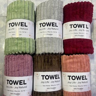 Khăn Tắm Lông Cừu Cao Cấp, Hoa Trám To, KT 70x140cm