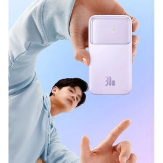 Sạc Dự Phòng Baseus Comet 10000mAh | Kèm Sẵn 2 Dây Sạc Nhanh Type-C 30W (Màu Tím)