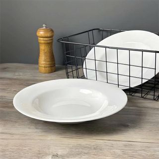 ĐĨA SỨ SÂU TRẮNG TRƠN SIZE 7 - 18CM (T80)