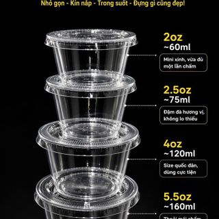 Hũ nhựa đựng sốt 2oz, 2.5oz,4oz,5.5oz - Tân Tường Khang