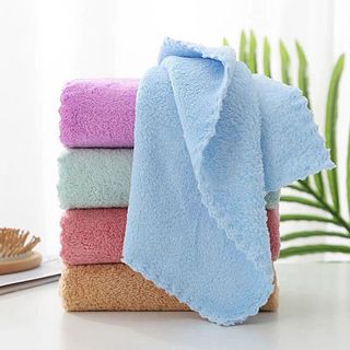 Khăn Mặt Lông Cừu Cao Cấp, Hoa Trám Nhỏ, KT 30x50cm