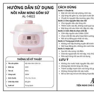 NỒI NẤU CHÁO CHẬM, CHƯNG YẾN ALIZZ AL-14822