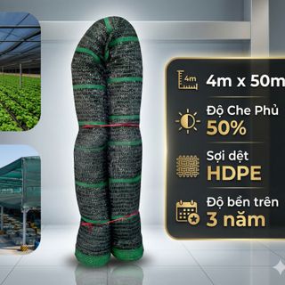 Lưới Lan Che Nắng Cao Cấp 4M X 50M (Che Phủ 50%) - Giải Pháp Giải Nhiệt Cực Tốt Cho Vườn Lan, Rau Sạch, hiên nhà