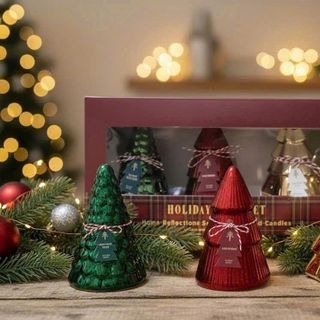 Set nến Noel cây thông nhập khẩu chất xịn ( hàng xuất dư )