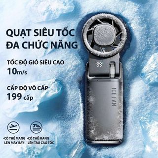Quạt Mini Cầm Tay IceWing JF181 Nhôm Cao Cấp – Có Làm Lạnh, 199 Tốc Độ, Pin Sạc, Màn Hình LED
