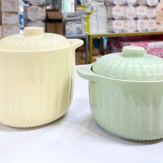 HỦ ĐỰNG MỠ HỌA TIẾT VÂN SỌC 1600ML (T18)