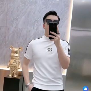 áo thun nam thêu bb vải chạy 3 sọc bao đẹp vải mặt bao mát