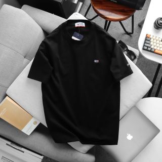 Ái thun nam Cotton 4 chiều xịn, sờ vào là thích.  Bo rip đồng màu, thiết kế basic