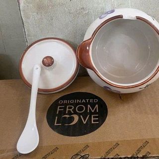 HỦ ĐỰNG MỠ NẮP LỚN KÈM MUỖNG 700ML (T32)