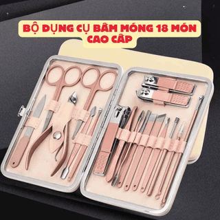 Bộ kìm cắt móng đa năng với 18 chi tiết không gỉ cao cấp