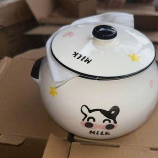 HỦ ĐỰNG MỠ CÓ TAY CẦM HOẠ TIẾT 1500ML (T16)