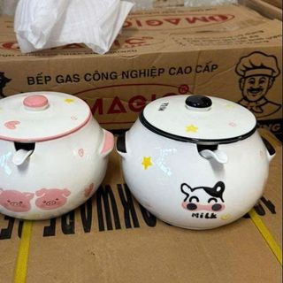 HỦ ĐỰNG MỠ CÓ TAY CẦM HOẠ TIẾT 1500ML (T16)