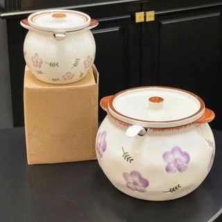 HỦ ĐỰNG MỠ HÌNH HOA KÈM MUỖNG 1400ML (T24)