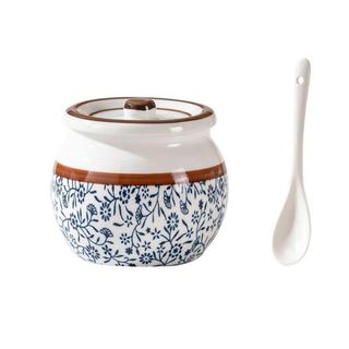 HỦ ĐỰNG MỠ BẦU HÌNH HOA 600ML (T40)