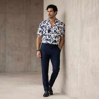 Áo sơ mi nam.  Chất vải texture dệt gân nổi – nhẹ, thoáng, mặc cực mát.