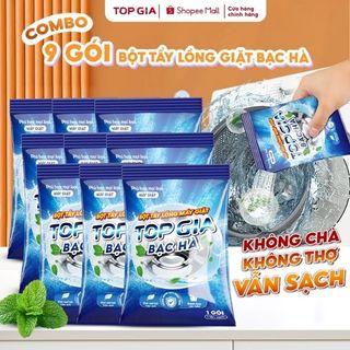 Bịch Bột tẩy vệ sinh lồng máy giặt Xanh Dương 450g