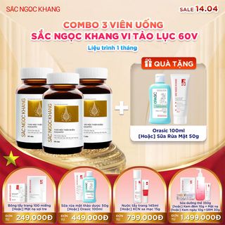 COMBO 03 Viên Uống Sắc Ngọc Khang Vi Tảo Lục [60 (Liệu trình 1 tháng) TẶNG 1 TRONG 2 QUÀ
