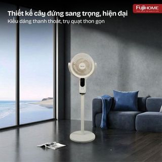 Quạt Tuần Hoàn Không Khí FujiHome CFR04 Voice – Điều Khiển Giọng Nói, Gió 3D, Động Cơ DC Êm Tiết Kiệm Điện