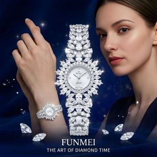 ĐỒNG HỒ NỮ CHÍNH HÃNG NHẬP CHÍNH NGẠCH FUNMEI F2170 ĐÍNH ĐÁ CZ FULLBOX HOÁ ĐƠN