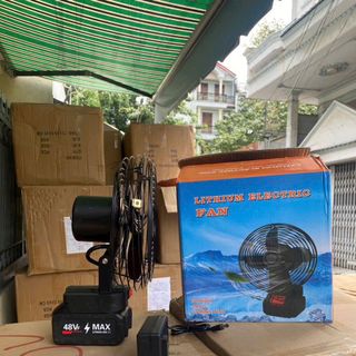 Quạt Tích Điện Lithium 8inch - 10 CELL PIN CHUẨN ( KHÔNG PHẢI LOẠI 5 PIN THẬT, 5 PIN GIẢ )