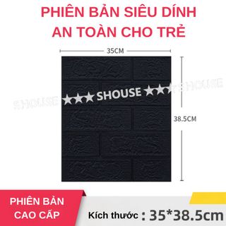 Miếng Dán Tường Xốp Giả Gạch 3D cách âm cách nhiệt ghép giả đá gỗ tắm trần nhà giá rẻ phòng khách ngủ