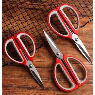 Kéo Bếp Đa Năng Inox Cán Nhựa Cao Cấp Màu Đỏ Kích Thước 19cm