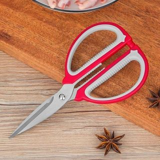 Kéo Bếp Đa Năng Inox Cán Nhựa Cao Cấp Màu Đỏ Kích Thước 19cm