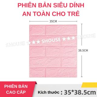Miếng Dán Tường Xốp Giả Gạch 3D cách âm cách nhiệt ghép giả đá gỗ tắm trần nhà giá rẻ phòng khách ngủ