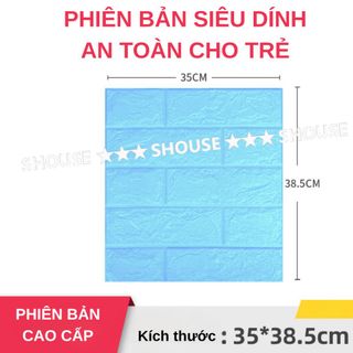 Miếng Dán Tường Xốp Giả Gạch 3D cách âm cách nhiệt ghép giả đá gỗ tắm trần nhà giá rẻ phòng khách ngủ