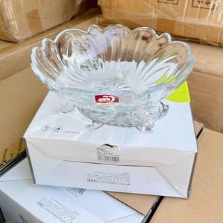 ĐĨA THỦY TINH 3 CHÂN CAO CẤP ĐỰNG TRÁI CÂY