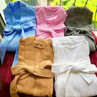 Áo Choàng Tắm Khách Sạn Cotton Tổ Ong Đủ Màu Đủ size