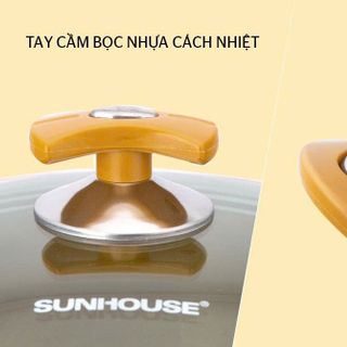 BỘ 3 NỒI ANOD NẮP KÍNH SUNHOUSE SH6634 (T6)