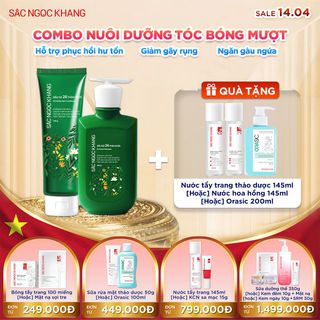 COMBO DẦU GỘI 26 THẢO DƯỢC [350G] + DẦU XẢ 26 THẢO DƯỢC [200G] TẶNG 1 TRONG 3