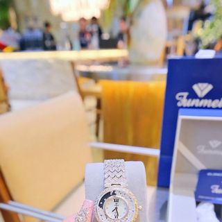 ĐỒNG HỒ NỮ CHÍNH HÃNG FUNMEI F2606 ĐÍNH ĐÁ CZ FULLBOX HOÁ ĐƠN