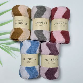 Khăn Tắm 50x100cm Lông Cừu Họa Tiết Sóng To Siêu Mềm Mại