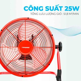 Quạt Sạc Tích Điện Tiross TS9179 14 Inch – Gió Mạnh, Motor DC Không Chổi Than