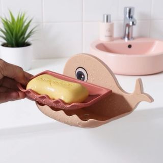 Khay Đựng Xà Phòng Dán Tường Hình Cá Voi Dễ Thương Cao Cấp