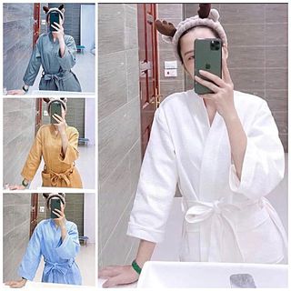 [ ] Áo Choàng Tắm Khách Sạn Cao Cấp, Đủ Màu, Đủ Size, 100% Chất Cotton Tổ Ong Đẹp